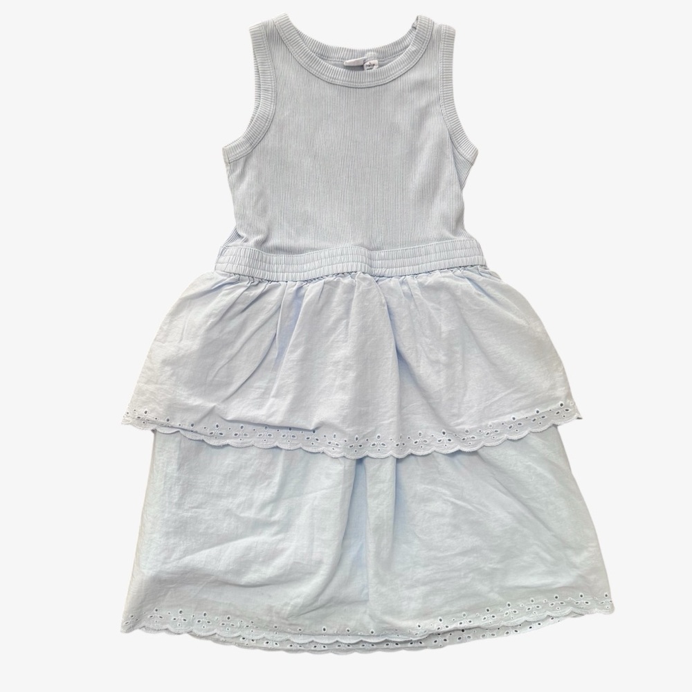 Gap Light Blue Sleeveless Eyelet Dress 10/12
